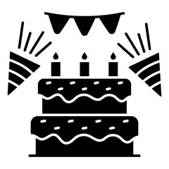 A beautiful design icon of cake