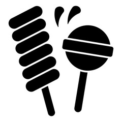 A colored design icon of lollipops
