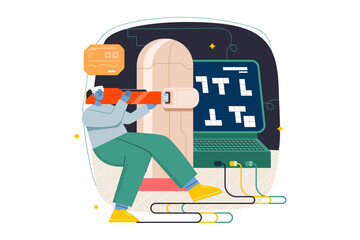 Cybersecurity and Digital Encryption Concept Art