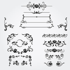 Floral decorations page dividers 01
