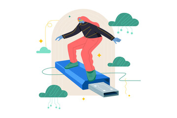 Cloud Computing and Digital Transformation Concept