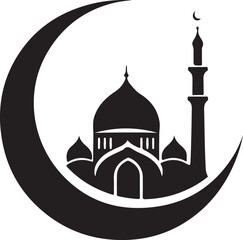 Sacred Silhouette: The Majestic Mosque
