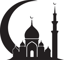 Sacred Silhouette: The Majestic Mosque
