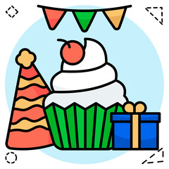 Creative design icon of celebration