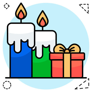A beautiful design icon of candles