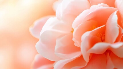 Get up close and personal with the stunning peonies in the captivating Peach Fuzz, the 2024 color of the year, using a macro lens for a detailed view