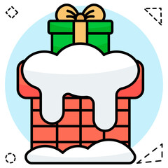 An icon design of gift box
