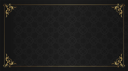 Floral pattern with vintage frame 01