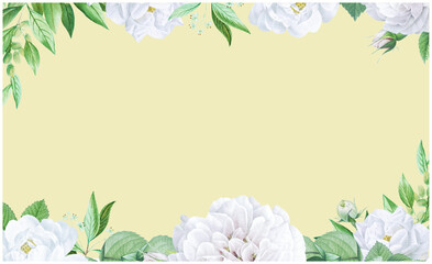 Flower wedding invitation card template vector 02