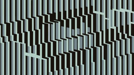 Obraz premium Line Halftone Gradient Effect Pattern. Maze Made Entirely from Straight Parallel Striped Lines Background. Monochrome Abstract Texture. A Vertical 3d Illustration of an Optical, Pixels