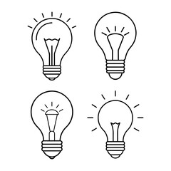light bulb icon set
