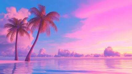 A background with abstract minimalist style draws inspiration from vaporwave and retro-futurism concepts