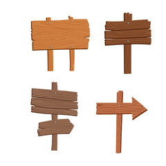 four-wooden-signs