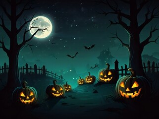Fototapeta premium halloween background with pumpkin