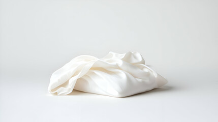 White Fabric Draped on White Background