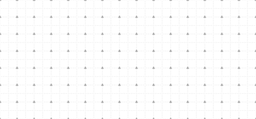 Coordinate grid background. Seamless grey grid pattern with triangles and dots, creating a geometric digital design suitable for technological and abstract themes. Copy space