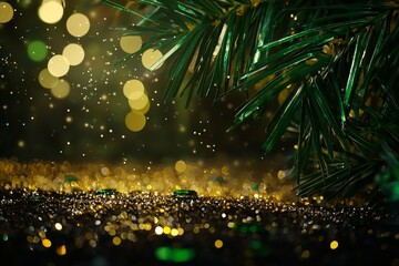 A sophisticated backdrop of white and silver glitter confetti, ideal for parties or invitations