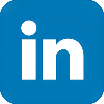 LinkedIn icon on button, linkedin transparent background png icon.