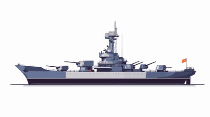 Obraz premium Illustration of a warship. Ship. Navy.