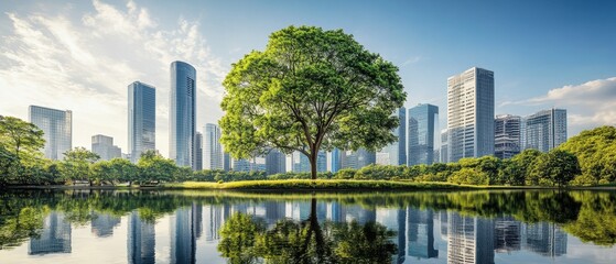 Fototapeta premium Role of Sustainable Urban Planning in Combating Environmental Issues