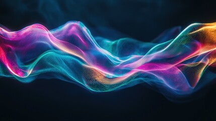 Abstract Colorful Wave Digital Art: A Vibrant Symphony of Hues