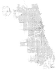 Map of Chicago city transportation routes	