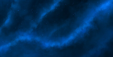 Fototapeta premium Dark abstract space landscape, foggy night background