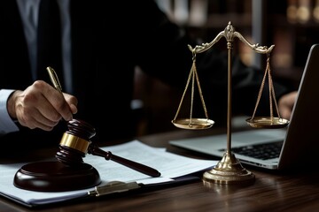 In the morning light, a group of lawyers and business people are gathered around a table, pouring over contract papers and exploring ideas related to law, guidance, and legal assistance