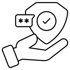 Modern design icon of security shield