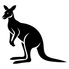 Creative Kangaroo Silhouette Vector  Simple & Aesthetic Design.