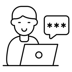 Modern design icon of user chat