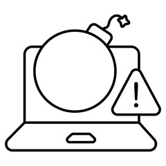 Premium design icon of ddos alert