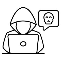 Modern design icon of hacker chat
