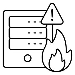 Premium design icon of burn database