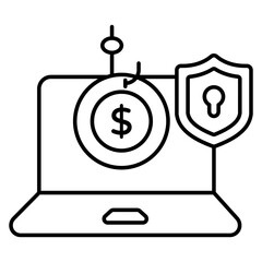 Premium design icon of phishing money