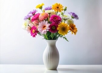 Flower Vase On A White Background
