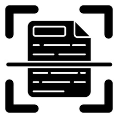 A flat design icon of file scan