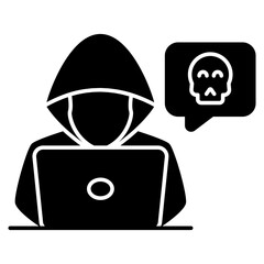 Modern design icon of hacker chat