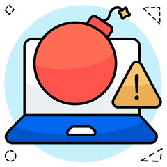 Premium design icon of ddos alert