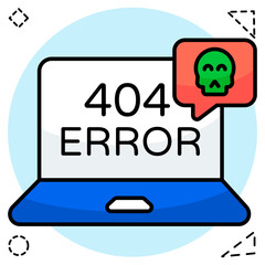 A beautiful design icon of error 404