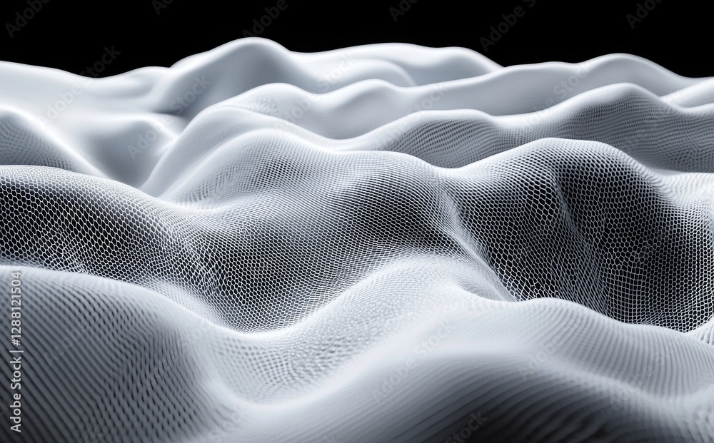 Fototapete a 3d rendering of an abstract shape with intricate details set against a dynamic and futuristic back