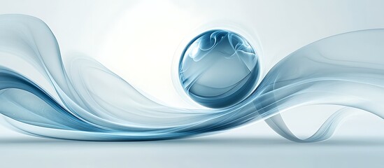 Abstract Blue Sphere Design