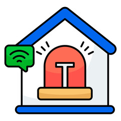 Premium design icon of smart home horn