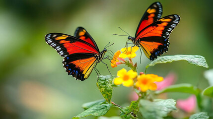 Fototapeta premium butterfly on a flower