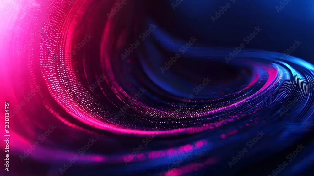 Poster the illustration of big data technology and data science highlights the data flow concept, which enc