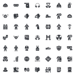 Mandatory safety signs vector icons set