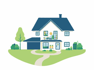 Vector Illustration of Smart Home Energy Management