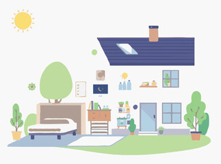 Vector Illustration of Smart Home Energy Management