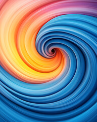 Fototapeta premium Celestial aurora vortex. Vibrant swirl of blue and orange tones creating dynamic visual effect