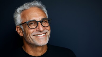 Obraz premium The image shows a middle-aged man posing for a portrait.